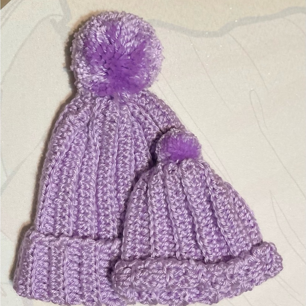 Kids Handmade Winter Hat With Babydoll Hat